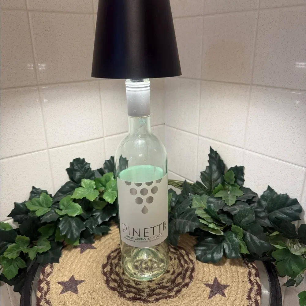 Wine Bottle Lamp Rechargeable Shade USB Touch On Off Ambient Light Bar Den
